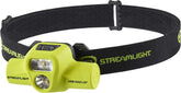Streamlight 61460 USB HAZ-LO 250-Lumen Intrinsically Safe Headlamp with 120V AC Charging System, Elastic Head Strap, Rubber Hard Hat Strap, and 3M Dual Lock Fasteners, Yellow