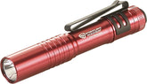 Streamlight 66323 MicroStream 45-Lumen 420-Candela EDC Ultra-Compact LED Flashlight with AAA Alkaline Battery, Clear Retail Packaging, Red