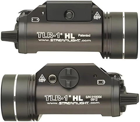Streamlight 69264 TLR-1 HL 1000-Lumen 20000 Candela Rail-Mounted Tactical Weapon Light with Earless Screw and Specific Compatibility Rail Locating Keys, Black