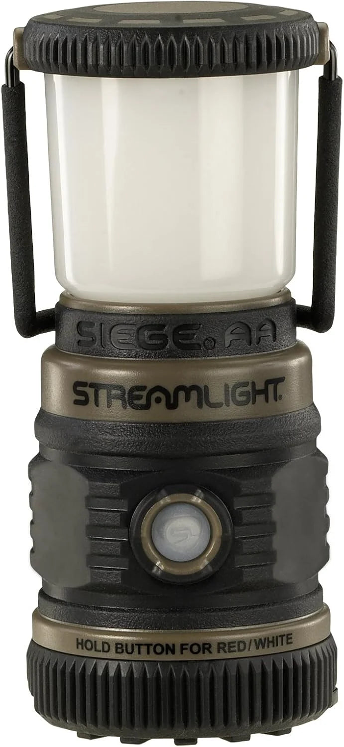 Streamlight 44941 Siege AA 200-Lumen Lantern with White & Red LEDs for Camping & Emergencies, Coyote