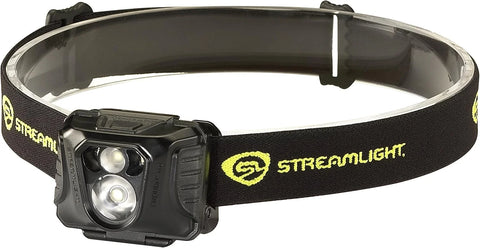 Streamlight 61422 Enduro Pro 200-Lumen LED Headlamp with Elastic Head Strap, Rubber Hard Hat Strap, and 3M Dual Lock Fasteners, Box, Yellow