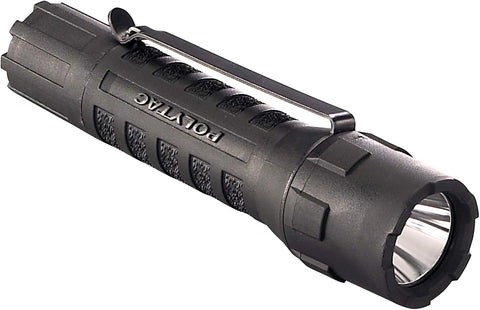 Streamlight 88850 PolyTac 600-Lumen 11500-Candela Tactical LED Flashlight, Ten-TAP Programmable, Clear Retail Packaging, Black