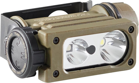 Streamlight 14519 Sidewinder Compact III 275-Lumen 3200-Candela User Configurable Model Hands-Free Angle Head Flashlight with E-Mount and White, Blue, Green, Red LEDs, and IR, Coyote