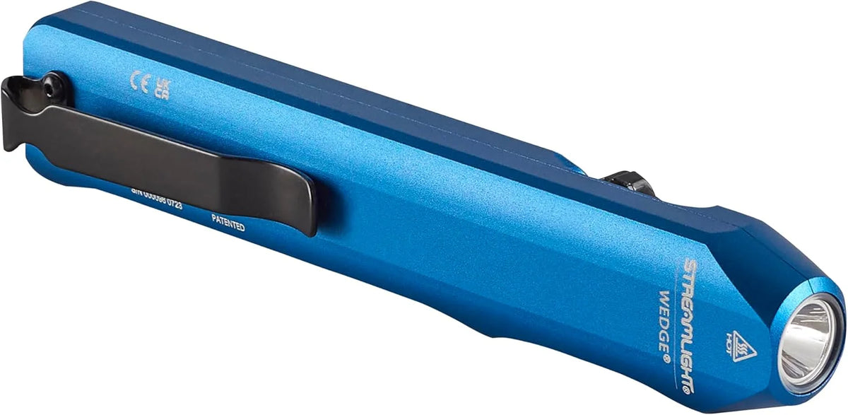 Streamlight 88817 Wedge 1,000-Lumen Max 300-Lumen Standard 1,200-Candela Flat Everyday Carry Flashlight, Includes USB-C Cable and Lanyard, Blue