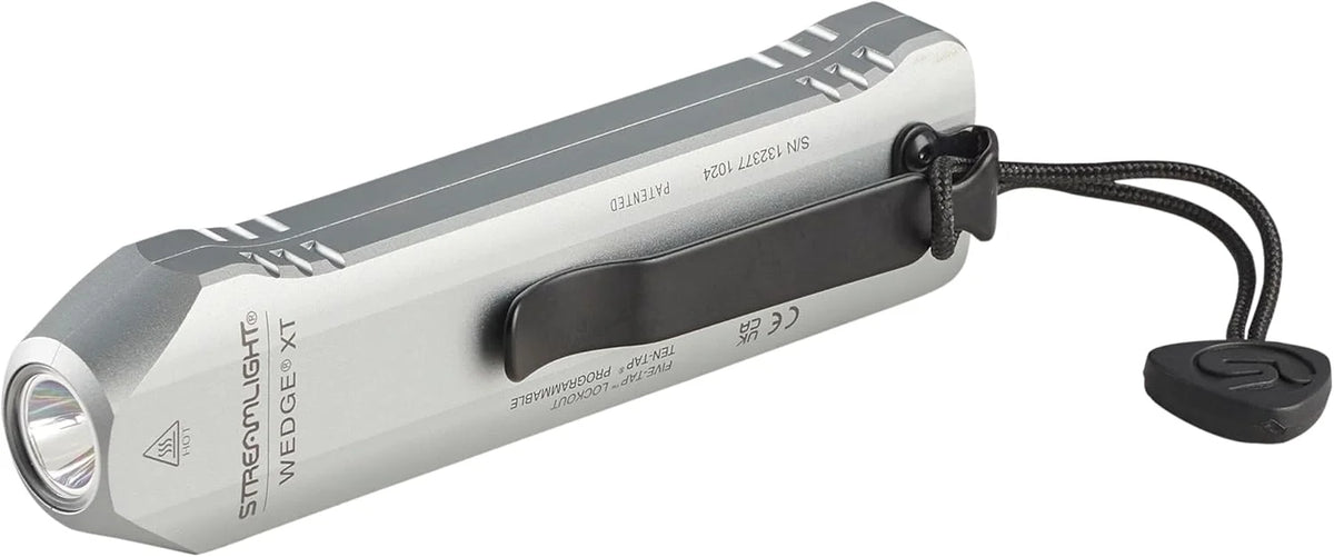Streamlight 88819 Wedge XT 500-Lumen 1,900-Candela Flat Everyday Carry Flashlight, Includes USB-Cable and Pocket Lanyard, Silver