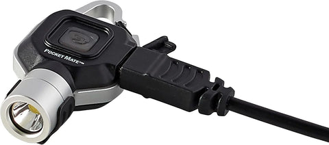 Streamlight 73300 Pocket Mate 325-Lumen Keychain/Clip-on USB Rechargeable Flashlight, Silver