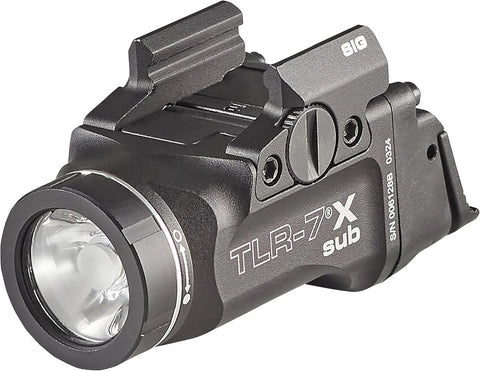 Streamlight 69401 TLR-7 X sub 500-Lumen Tactical Weapon Light Designed Exclusively and Solely for Sig Sauer P365 & P365XL Closed Rail Systems Subcompact Handguns with Mounting Kit and Keys, Black