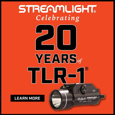 Streamlight 69110 TLR-1 300-Lumen 12,000-Candela Rail-Mounted Weapon Flashlight with Rail Locating Keys, Black