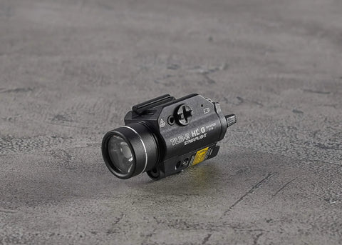 Streamlight 69265 TLR-2 HL 1,000-Lumen 20,000-Candela LED Weapon Light with Green Laser, CR123A Powered and Rail Clamp Mount, Black