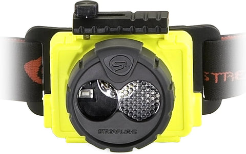 Streamlight 61607 Double Clutch 125-Lumen 1700-Candela LED Headlamp, Spot and Flood Beams, AAA Powered, Yellow