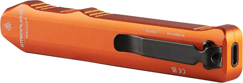 Streamlight 88820 Wedge 1,000-Lumen Max 300-Lumen Standard 1,200-Candela Flat Everyday Carry Flashlight, Includes USB-C Cable and Lanyard, Orange