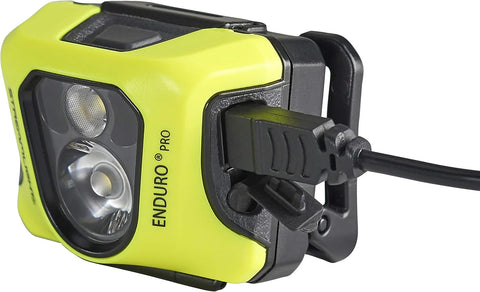 Streamlight 61435 Enduro Pro USB 200-Lumen 2080-Candela Ultra-Light LED Rechargeable Headlamp with Spot & Flood Beams, Elastic Head Strap, and USB Cable, Yellow