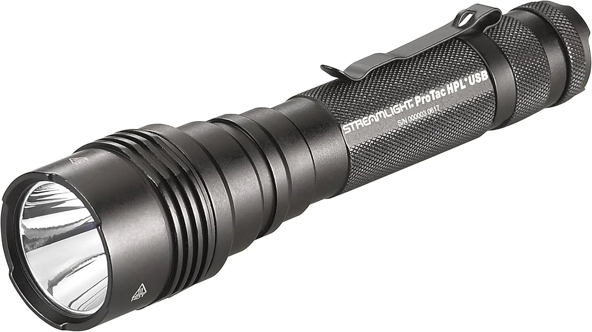 Streamlight 88077 ProTac HPL USB 1000-Lumen 35,000-Candela USB Rechargeable Long Range Tactical LED Flashlight with USB Cable and Holster, Black