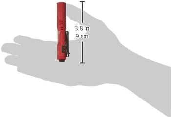 Streamlight 66323 MicroStream 45-Lumen 420-Candela EDC Ultra-Compact LED Flashlight with AAA Alkaline Battery, Clear Retail Packaging, Red