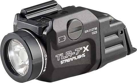Streamlight 69455 TLR-7 X USB 500-Lumen 5000-Candela Compact Tactical Weapon Light with Interchangeable High & Low Switches and Key Kit, Black