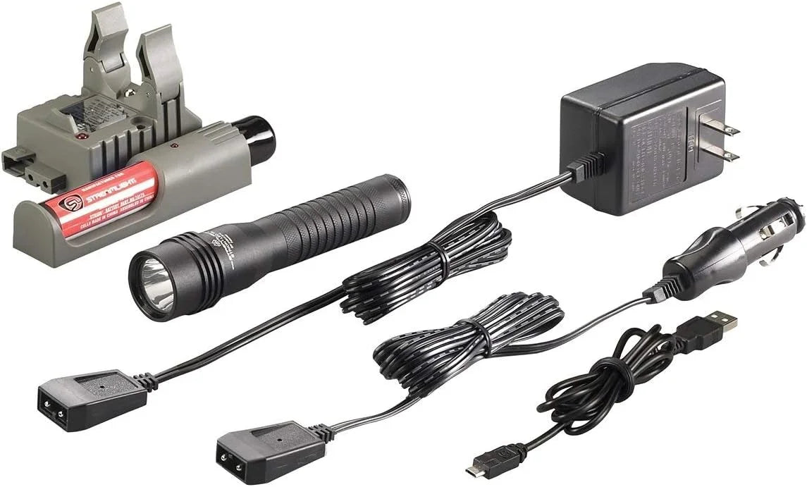 Streamlight 74778 Strion LED HL 615-Lumen Recahrgeable Professional Flashlight with 120V/100V/12V DC Piggyback Charger, Black