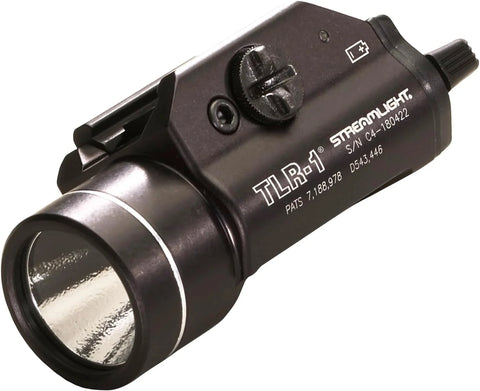 Streamlight 69110 TLR-1 300-Lumen 12,000-Candela Rail-Mounted Weapon Flashlight with Rail Locating Keys, Black