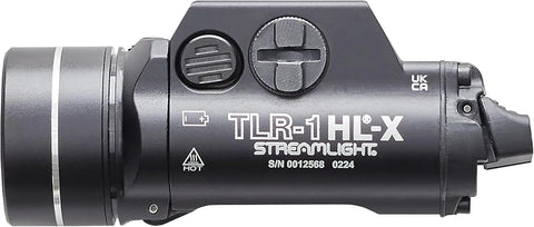 Streamlight 69501 TLR-1 HL-X USB 1500-Lumen 15000-Candela Rechargeable Rail-Mounted Tactical Weapon Light with Specific Compatibility Rail Locating Keys, Black