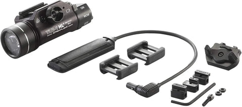 Streamlight 69262 TLR-1 HL 1000-Lumen 20000 Candela Rail-Mounted Tactical Weapon Light with Long Gun Kit Includes Safe Off Remote and Standard Switches, Remote Pressure Switch, Mounting Clips, Black