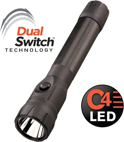 Streamlight 75832 Stinger DS 425-Lumen 26000-Candela Rechargeable LED Flashlight with Dual Switches and AC/DC Piggyback Charger, Black
