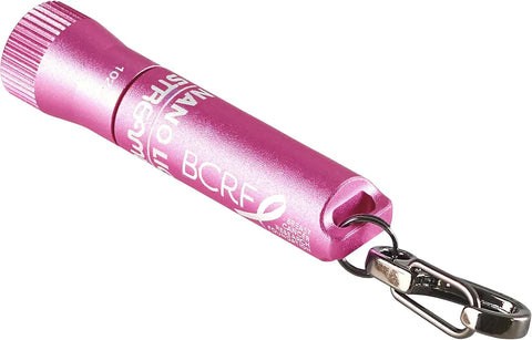 Streamlight 73022 Nano Light II 20-Lumens Miniature Keychain LED Flashlight with AAAA Alkaline Battery, Pink BCRF Edition