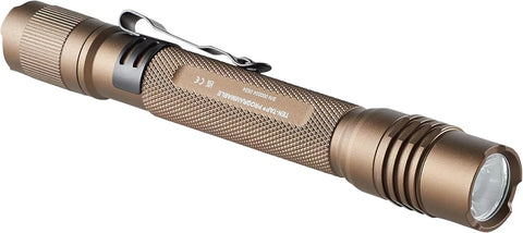 Streamlight 88072 ProTac 2AA-X 270-Lumen 5,000-Candela Personal Carry Tactical Flashlight, Rechargeable Capable, Coyote