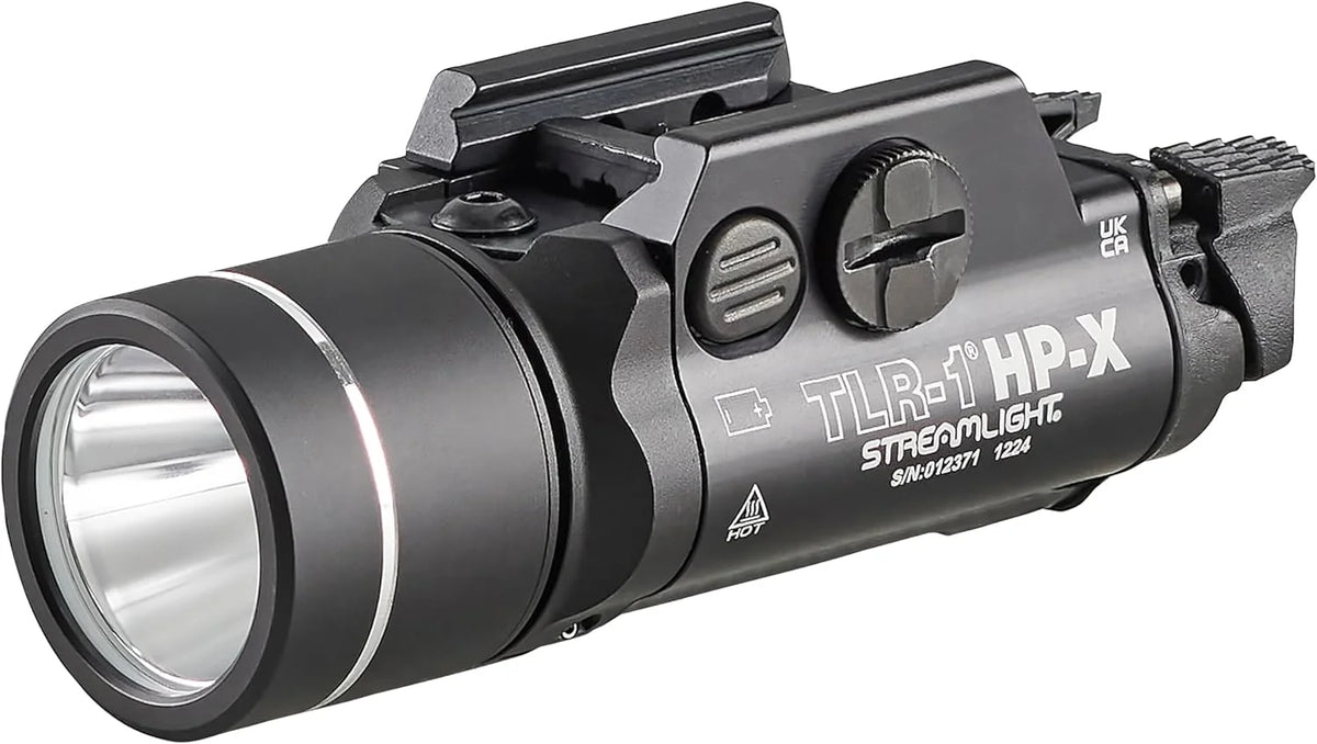 Streamlight 69167 TLR-1 HP-X 1000-Lumen High Candela Rail-Mounted Weapon Light, Includes Rail Locating Keys and Batteries, Black