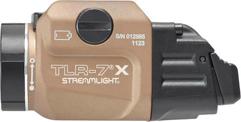 Streamlight 69456 TLR-7 X USB 500-Lumen 5000-Candela Compact Tactical Weapon Light with Interchangeable High & Low Switches and Key Kit, Flat Dark Earth