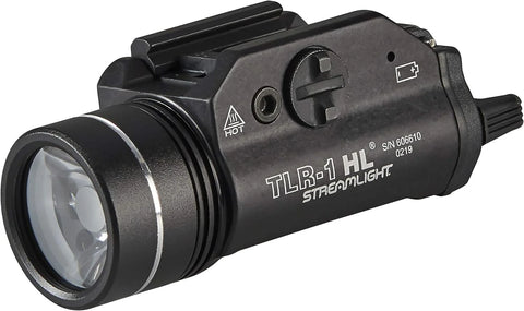 Streamlight 69262 TLR-1 HL 1000-Lumen 20000 Candela Rail-Mounted Tactical Weapon Light with Long Gun Kit Includes Safe Off Remote and Standard Switches, Remote Pressure Switch, Mounting Clips, Black