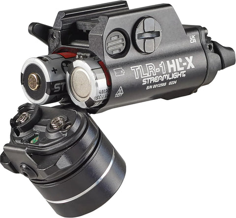 Streamlight 69500 TLR-1 HL-X 1000-Lumen 15000-Candela Rail-Mounted Tactical Weapon Light with Specific Compatibility Rail Locating Keys, Black