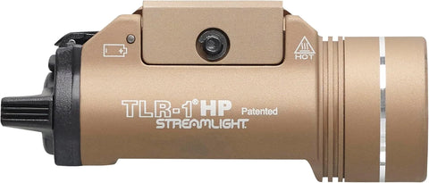 Streamlight 59151 TLR-1 HP 1000-Lumen Rail Mounted High Candela Tactical Weapon Light with Rail Locating Keys and Batteries, Flat Dark Earth