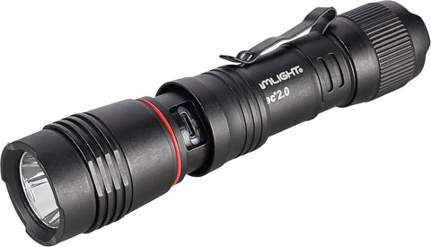 Streamlight 89000 ProTac 2.0 2000-Lumen 17300-Candela Rechargeable Tactical LED Flashlight with USB C Cable, and Holster, Box, Black
