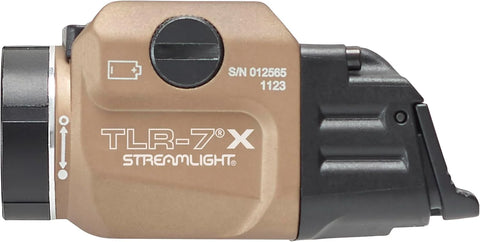 Streamlight 69456 TLR-7 X USB 500-Lumen 5000-Candela Compact Tactical Weapon Light with Interchangeable High & Low Switches and Key Kit, Flat Dark Earth