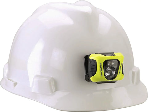 Streamlight 61422 Enduro Pro 200-Lumen LED Headlamp with Elastic Head Strap, Rubber Hard Hat Strap, and 3M Dual Lock Fasteners, Box, Yellow