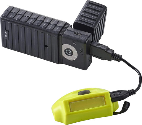 Streamlight 61716 Bandit Pro 180-Lumen USB Rechargeable LED Headlamp with Elastic Head Strap, Rubber Hard Hat Strap, 3M Dual Lock Fasteners, and USB Cable, Yellow