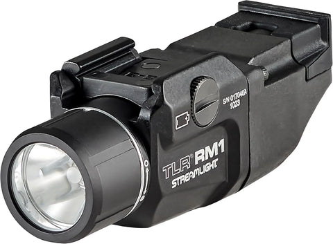 Streamlight 69441 TLR RM 1 500-Lumen Low-Profile Rail Mounted Tactical Light with Rail Locating Keys and CR123A Battery, Black