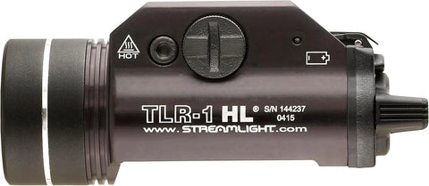 Streamlight 69264 TLR-1 HL 1000-Lumen 20000 Candela Rail-Mounted Tactical Weapon Light with Earless Screw and Specific Compatibility Rail Locating Keys, Black