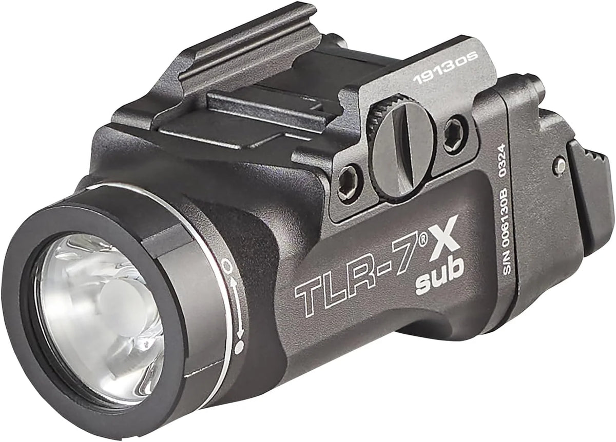 Streamlight 69404 TLR-7 X sub 500-Lumen Tactical Weapon Light Designed Exclusively and Solely for Select 1913OS Railed Subcompact Handguns, Includes Mounting Kit and Keys, Black