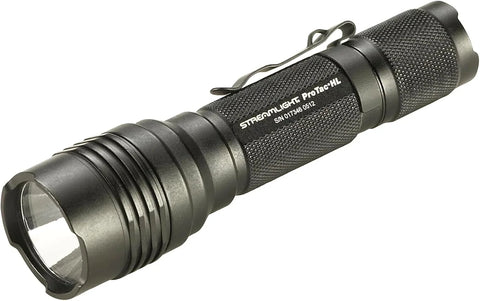 Streamlight 88040 ProTac HL 750-Lumen Professional Tactical Flashlight with CR123A Batteries, and Holster, Black, Clear Retail Packaging