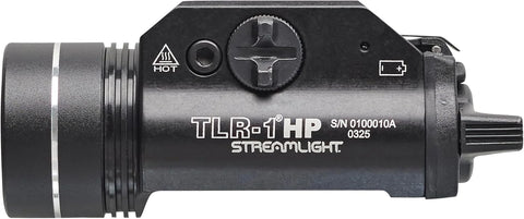 Streamlight 59150 TLR-1 HP 1000-Lumen Rail Mounted High Candela Tactical Weapon Light with Rail Locating Keys and Batteries, Black