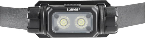 Streamlight 89019 Sledge 1000-Lumen Max 600-Lumen Standard 1800-Candela Rechargeable Low-Profile LED Headlamp with Elastic and Rubber Hard Hat Straps, Black