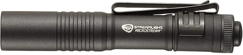 Streamlight 66318 MicroStream 45-Lumen Everyday Carry Pocket Flashlight with AAA Alkaline Battery, Black