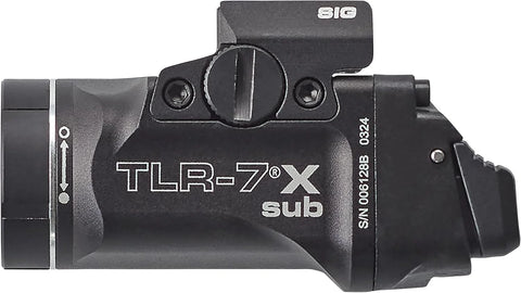 Streamlight 69401 TLR-7 X sub 500-Lumen Tactical Weapon Light Designed Exclusively and Solely for Sig Sauer P365 & P365XL Closed Rail Systems Subcompact Handguns with Mounting Kit and Keys, Black