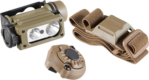 Streamlight 14519 Sidewinder Compact III 275-Lumen 3200-Candela User Configurable Model Hands-Free Angle Head Flashlight with E-Mount and White, Blue, Green, Red LEDs, and IR, Coyote