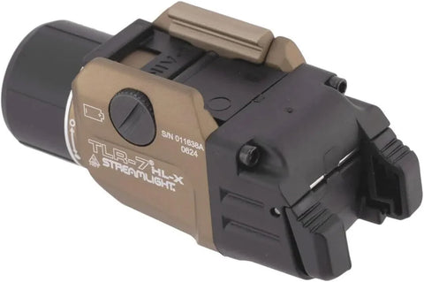 Streamlight 69459 TLR-7 HL-X USB 1000-Lumen 22000-Candela Rechargeable Rail Mounted Weapon Light with Interchangeable High & Low Switches and Key Kit, Flat Dark Earth