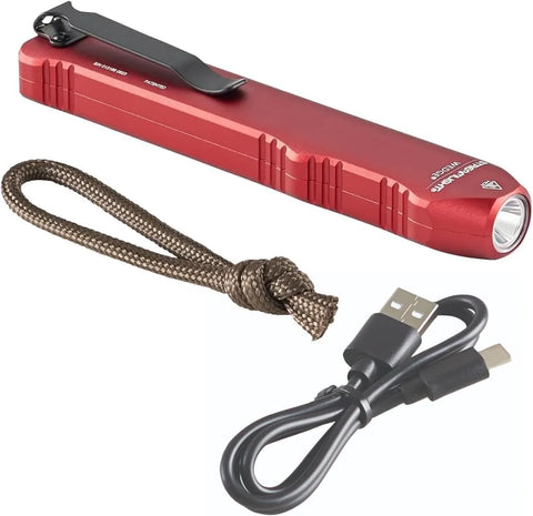 Streamlight 88814 Wedge 1,000-Lumen Max 300-Lumen Standard 1,200-Candela Flat Everyday Carry Flashlight, Includes USB-C Cable and Lanyard, Red