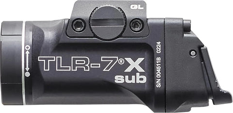Streamlight 69400 TLR-7 X sub 500-Lumen Tactical Weapon Light Designed Exclusively and Solely for Railed Glock 43X Mos/48 Mos/43X Rail/48 Rail subcompact Handguns with Mounting Kit and Keys, Black