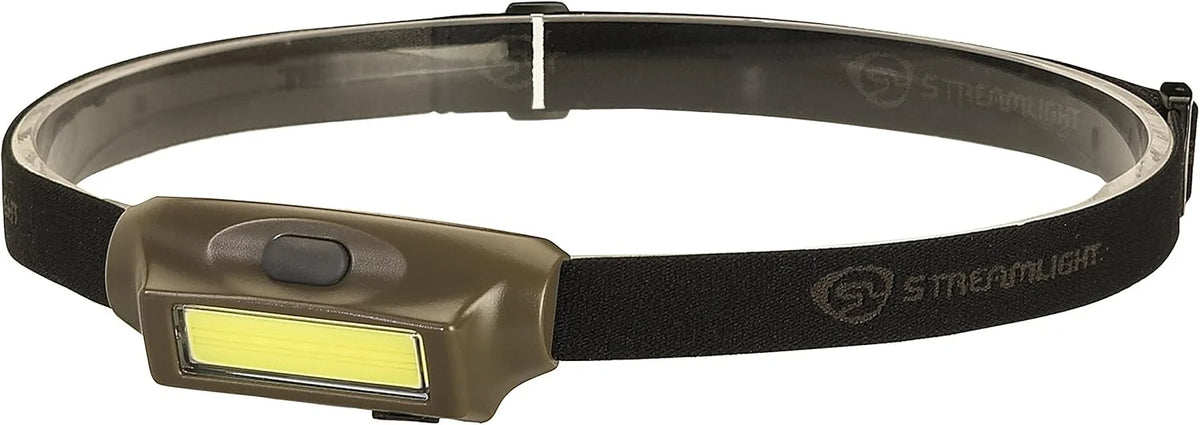 Streamlight 61706 Bandit 180-Lumen USB Rechargeable Red LED Headlamp with Elastic Head Strap, Clip, and USB Cable, Coyote