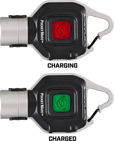 Streamlight 73300 Pocket Mate 325-Lumen Keychain/Clip-on USB Rechargeable Flashlight, Silver