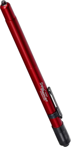 Streamlight 65035 Stylus 11-Lumen White LED Pen Light for Medical, Inspection, and Everyday Use with 3 AAAA Alkaline Batteries, Red